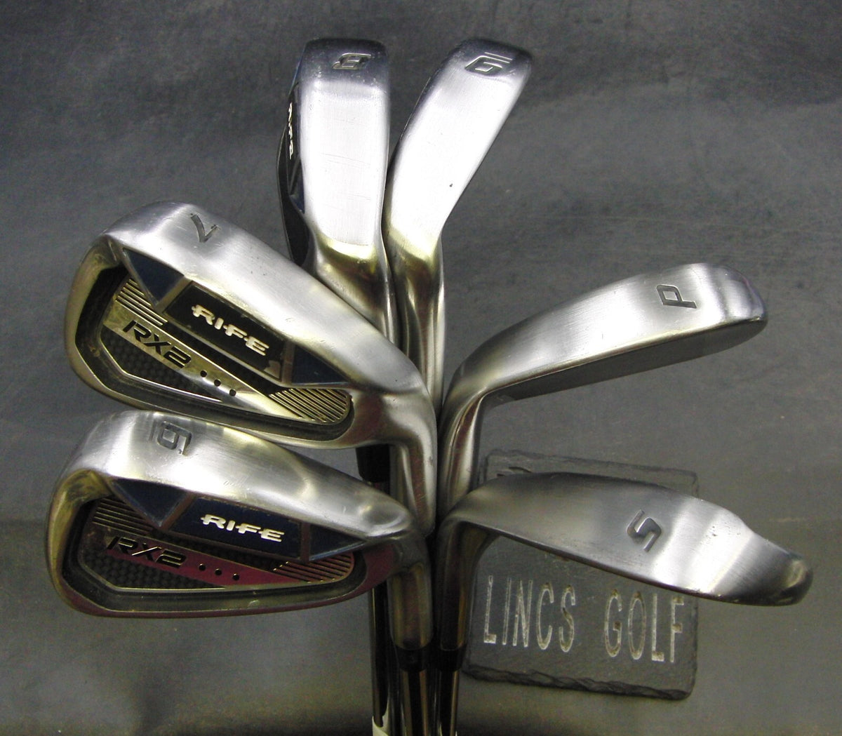 Rife Rx2 Max Set of 6 x Rife RX2 Irons 6-SW Regular Steel Shafts Rife Grips ...