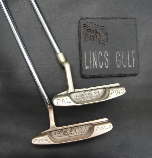 Set of 2x Ping Pal & Ping Pal 2 Putters Steel Shaft 89cm Length Westgolf Grips*