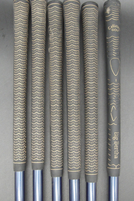 Set of 6x Callaway Big Bertha X-12 Irons 5-PW Stiff Graphite Shafts C/W Grips*