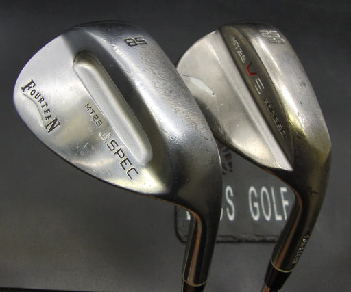 Set of 2 Fourteen MT28 J.SPEC Gap & V5 Forged Sand Wedges Wedge Steel Shafts