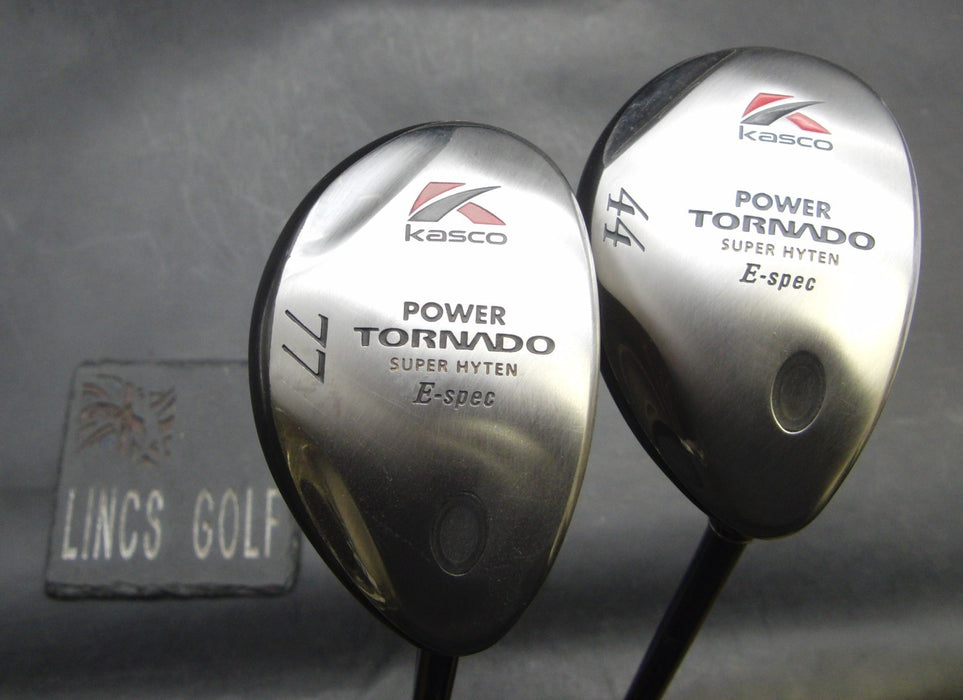 Set of 2 Kasco Power Tornado E-Spec 44 & 77 Hybrids Regular Graphite Shafts
