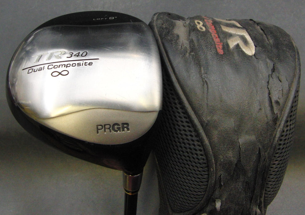 PRGR TR340 Dual Composite 9° Driver Stiff Graphite Shaft Cyber Grip + Headcover