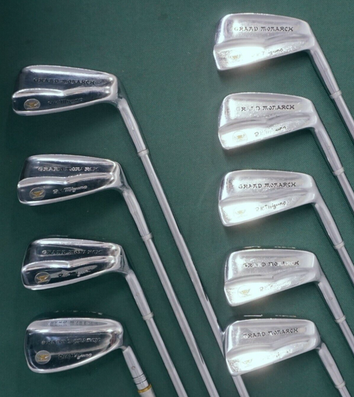 Vintage Collectors Set Of 9 x Mizuno Grand Monarch Irons 3-SW Regular Steel
