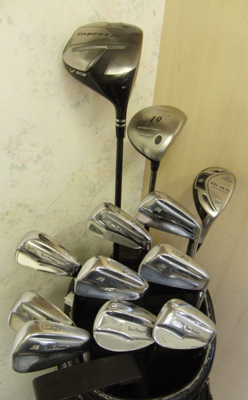 Set Of Mizuno Tour Proven 3-SW Irons + 6 Wood + 4 Hybrid + Driver + Putter