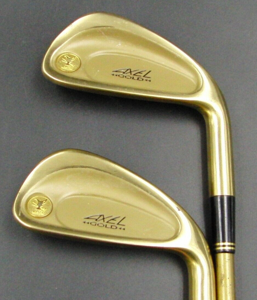 Japanese Set of 2 x Tsuruya Axel Gold Irons 3+4 Regular Graphite Shafts
