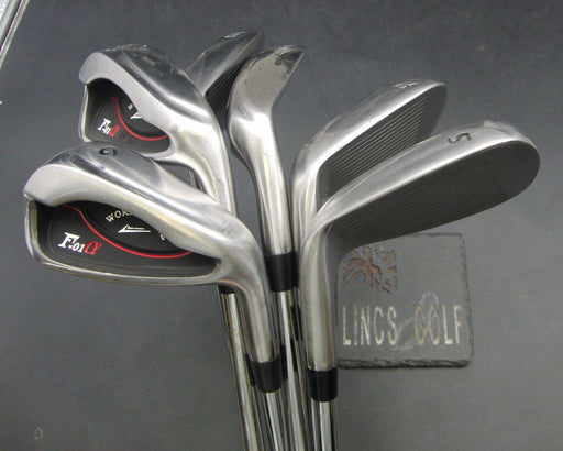 Set of 6x World Eagle F-01 6-SW Irons Regular Steel Shafts Black Grips*