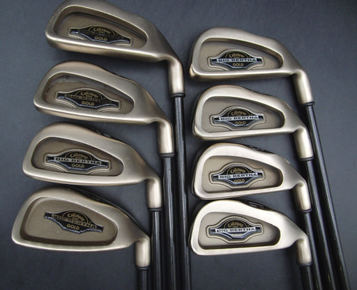 Polished Set of 8x Callaway Big Bertha Gold Irons 3-PW Regular Graphite Shafts