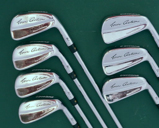 Set Of 7 x Cleveland Tour Action Form Forged TA1 Irons 4-PW Stiff Steel Shafts