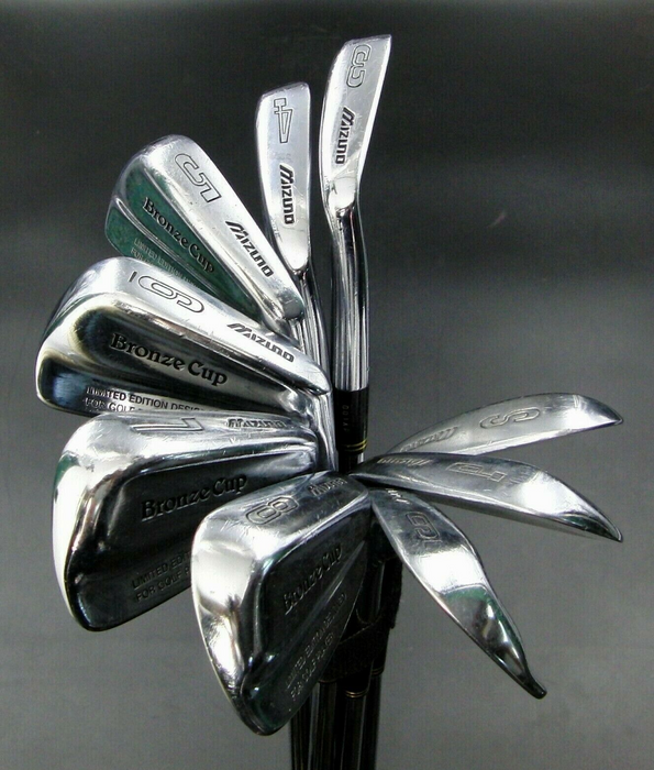 Set Of 9 x Mizuno Bronze Cup Ltd Edition Irons 3-SW Regular Steel Shafts