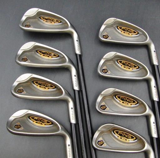 Set of 8x Ping 50th Anniversary G10 Black Dot Irons 4-SW Regular Graphite Shafts