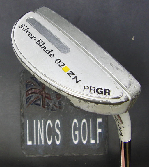 PRGR Silver Blade 02ZN Putter Steel Shaft 87.5cm Length Black Grip