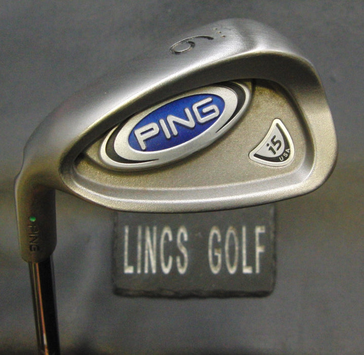 Left-Handed Ping i5 Green Dot 9 Iron Regular Steel Shaft Ping Grip