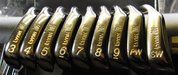 RARE Black Set of 9 x Lynx Parallax Irons 3-SW Stiff Steel Shafts Mixed Grips