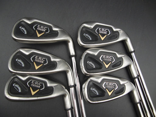 Set of 6x Callaway ERC Fusion Irons 5-PW Regular Steel Shafts Mixed Grips*