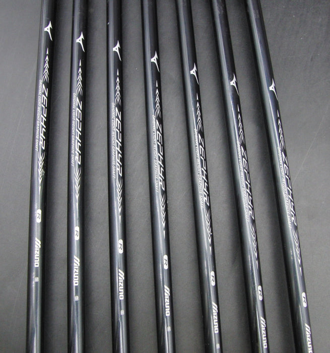 Set of 7x Mizuno Zephyr 5-SW Irons Regular Graphite 0.75" Shorter Than STD