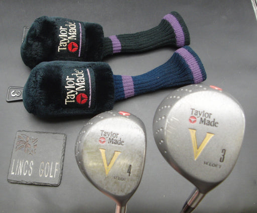 Set of 2 TaylorMade V 3+5 Woods Regular Graphite Shafts T/M Grips & T/M HC
