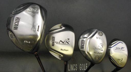 Set of 4 Mactec 11° Driver,15° 3&18° 5 Woods+20° 4Hybrid Regular Graphite Shafts