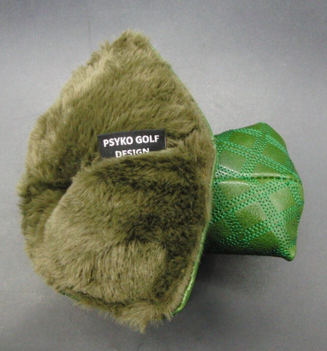 PSYKO GOLF Croc-Effect/Quilted Genuine Leather Putter Embossed Logo Head Cover