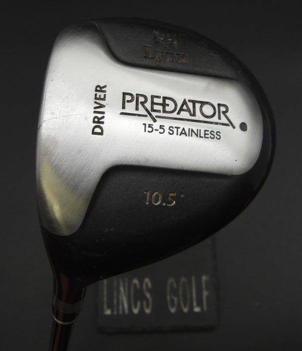 Left-Handed Lynx Predator 10.5° Driver Stiff Graphite Shaft Lynx Grip