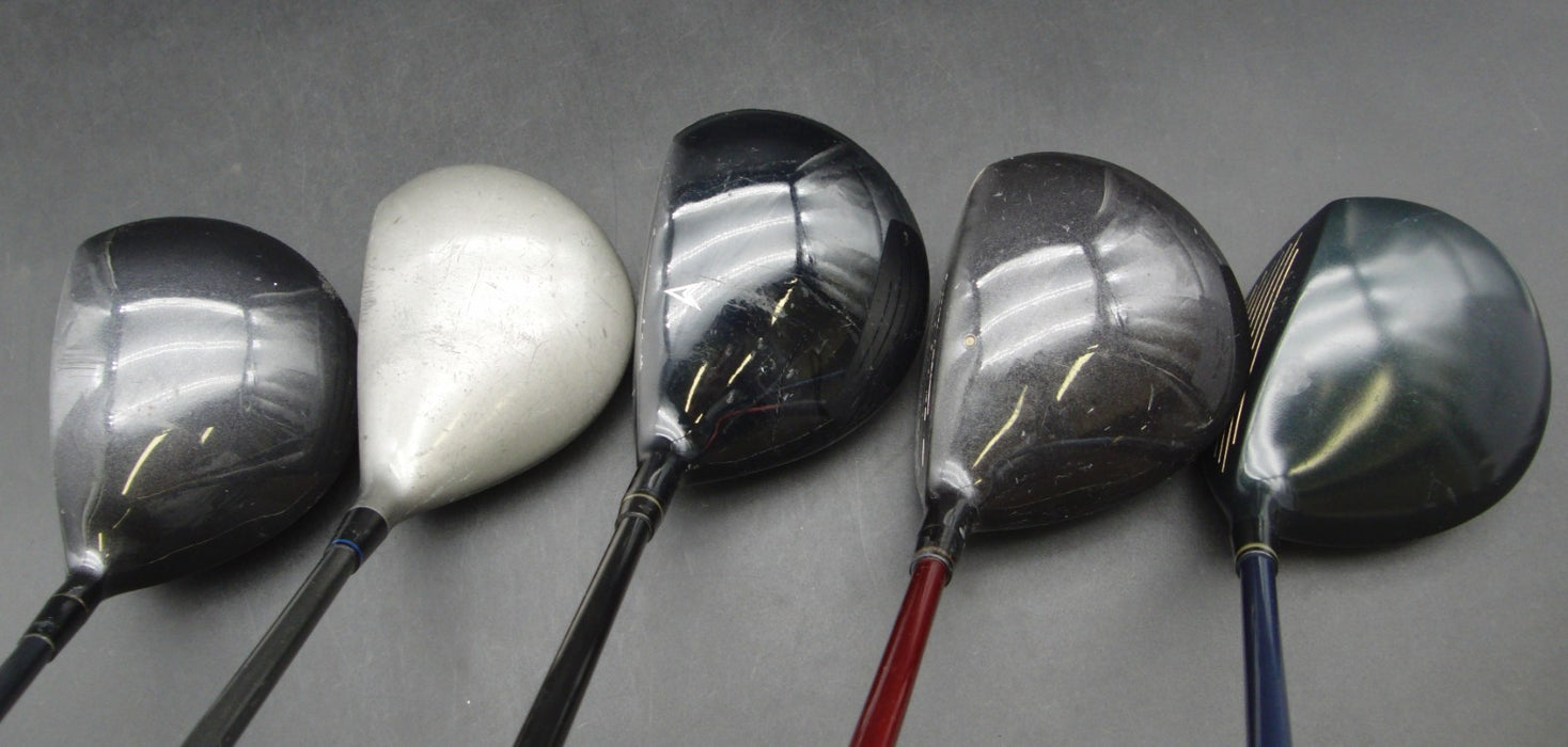 Set of 5x Multi Brands Drivers Regular Graphite Shafts Royal Grip + Black Grips