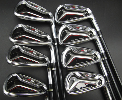 Set of 8x TaylorMade R9 SuperMax Irons 4-PW+AW Regular Graphite Shafts