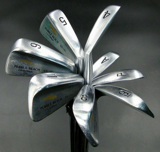Set Of 8 x Pebble Beach GS-01 Irons 4-PW+AW  Regular Steel Shafts Royal Grips