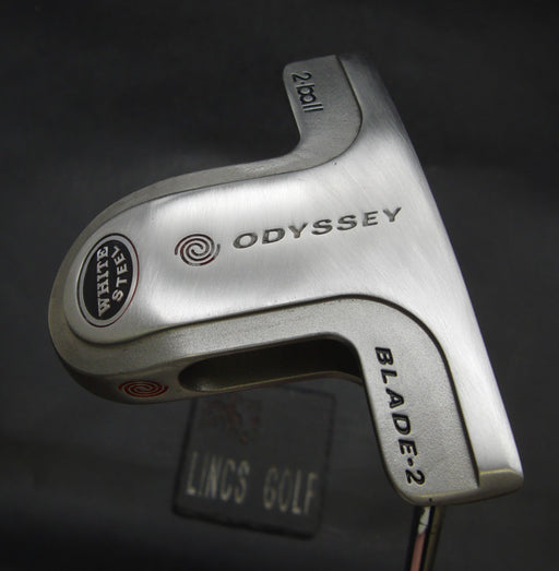 Odyssey White Steel 2 Ball Blade 2 Putter Steel Shaft 87cm Length Psyko Grip*