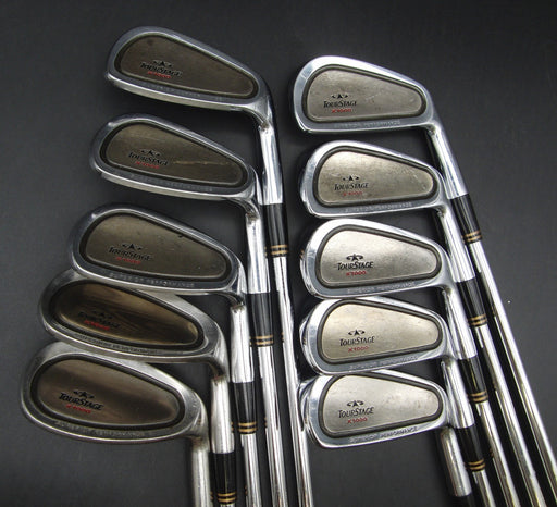 Set of 10x Bridgestone TourStage X1000 Irons 3-SW+AW Extra Stiff Steel Shafts **