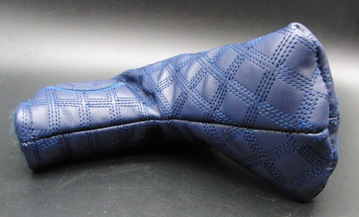 PSYKO GOLF Croc-Effect/Quilted Genuine Leather Putter Embossed Logo Head Cover