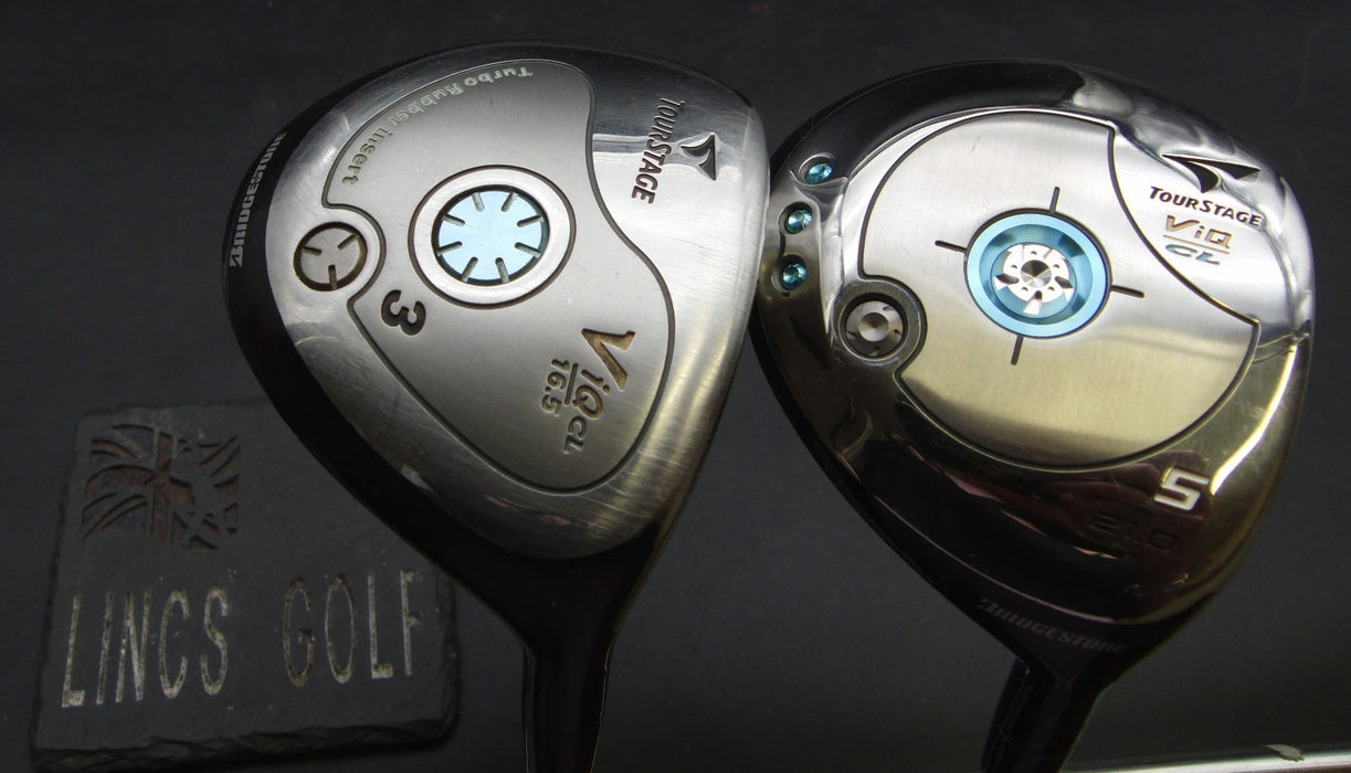 Set of 2 Ladies Bridgestone TourStage ViQ CL 3+5 Woods Ladies Graphite Shafts