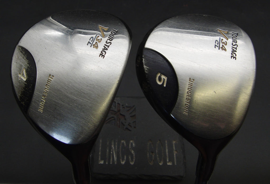 Set of 2 Ladies Bridgestone TourStage V34 CL 4+5 Woods Ladies Graphite Shafts