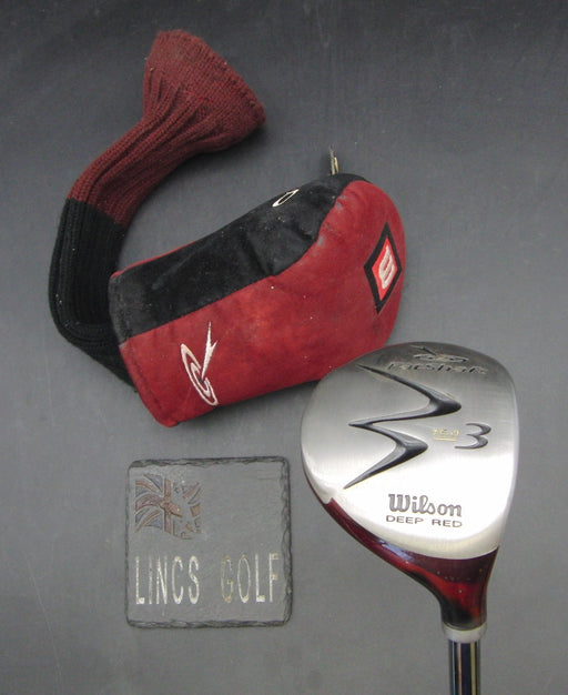 Wilson Deep Red 15° 3 Wood Stiff Steel Shaft Golf Pride Grip + Head Cover