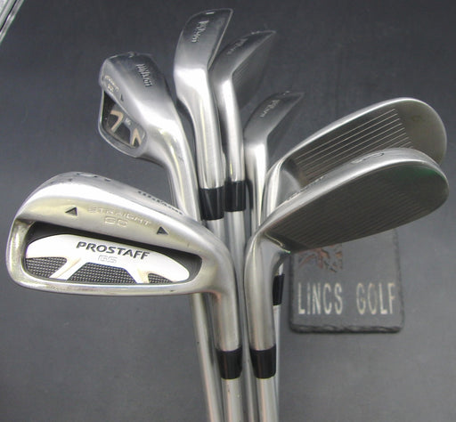 Set of 7x Wilson Pro Staff GS 5-SW Irons Stiff Graphite Shafts Black Grips*