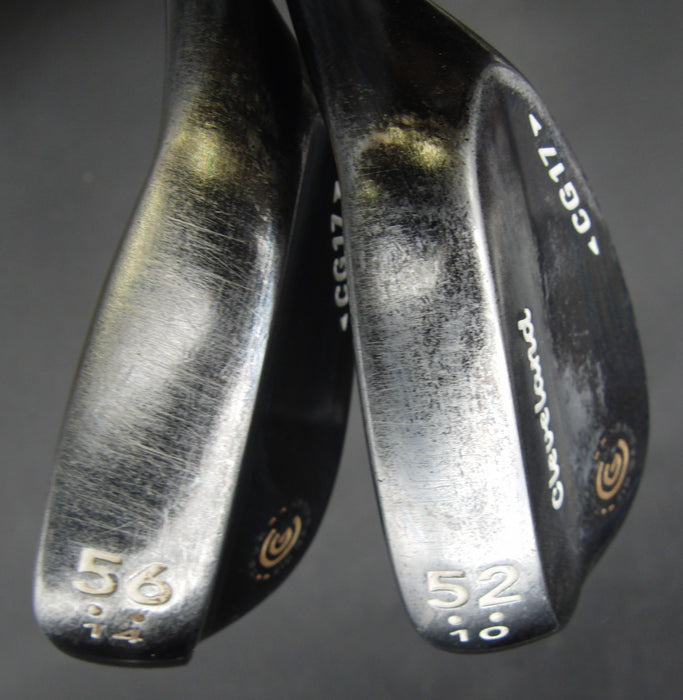 Set of 2 Cleveland CG17 Gap & Sand Wedges Stiff Steel Shafts Mixed Grips