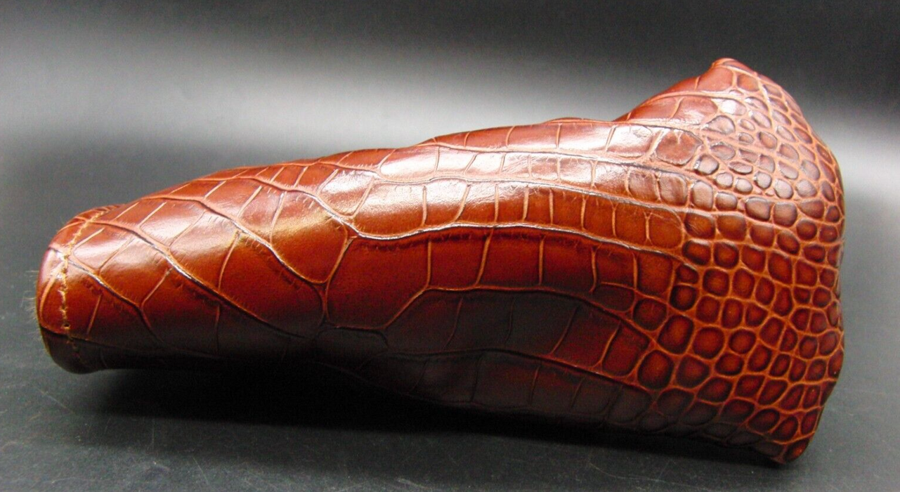 Luxury PSYKO GOLF Croc-effect Genuine Leather Putter Head Cover