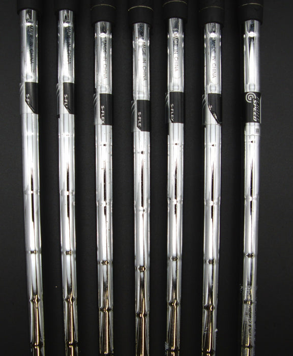 Set of 7x Cleveland CG-C Irons 5-SW Stiff Steel Shafts Cleveland Grips*