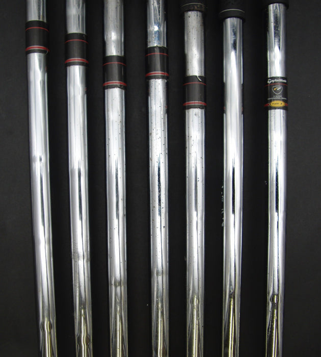 Set of 7x TaylorMade r7 cgb rac 4-PW Irons Stiff Steel Shafts TaylorMade Grips