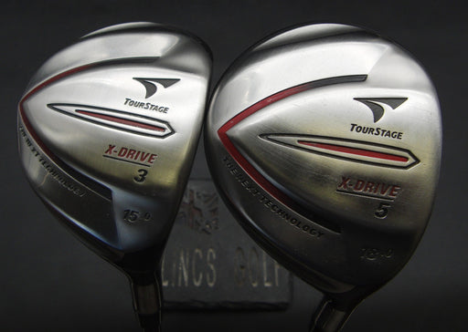 Set of 2 Bridgestone TourStage X-Drive 3+5 Woods Stiff Graphite Shafts