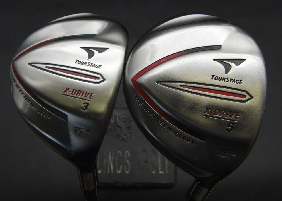 Set of 2 Bridgestone TourStage X-Drive 3+5 Woods Stiff Graphite Shafts