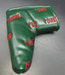 Luxury PSYKO GOLF Embroidered-Logo Genuine Leather Putter Head Cover