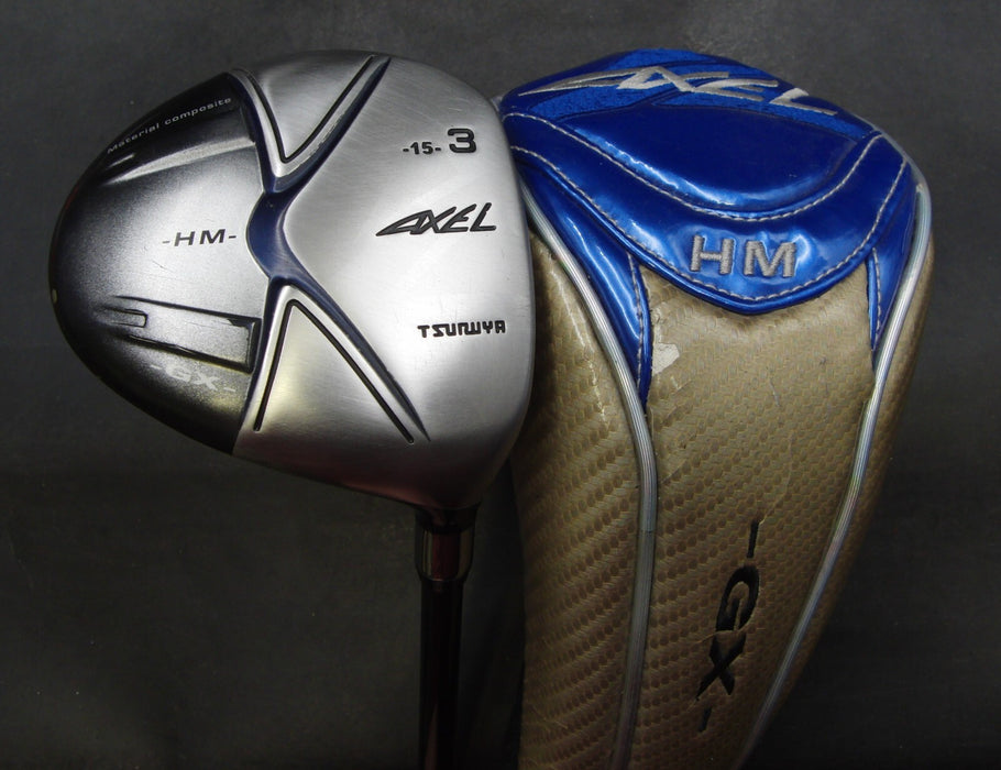 TSURUYA AXEL GX HM 15° 3 Wood Regular Graphite Shaft GolfPride Grip & Axel HC