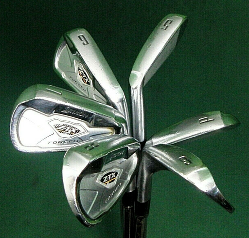 Set Of 6 x Srixon Z-TX Forged Irons 5-PW Stiff Steel Shafts Mixed Grips