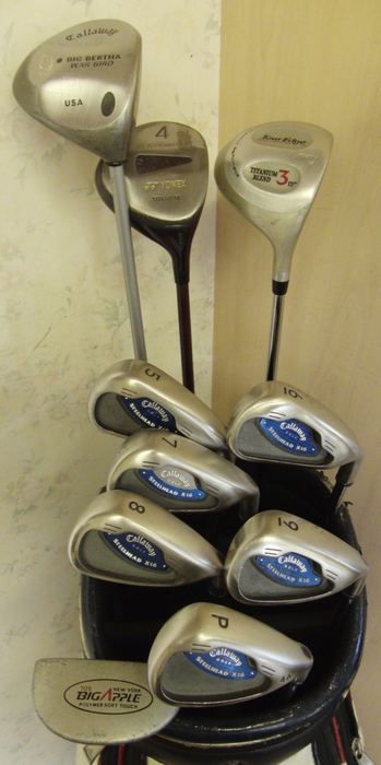 Set Callaway SteelHead X-16 5-PW Irons+ Callaway 11 Driver + 3 + 4 Wood + Putter