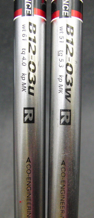 Set of 2 Bridgestone X-Drive GB 15° 3 Wood &23° 4 Hybrid Regular Graphite Shafts