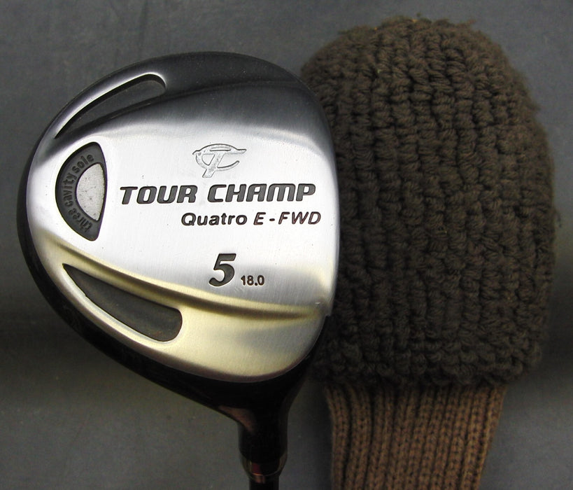 Tour Champ Quatro E-Fwd 18° 5 Wood Regular Graphite Shaft Elite Grip + Headcover