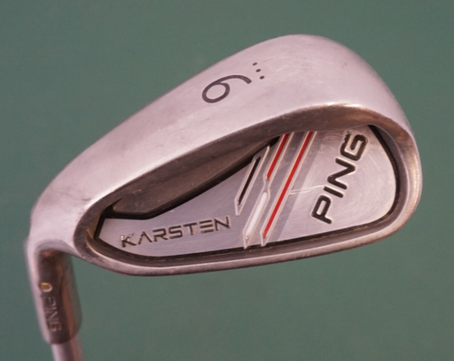 Left-Handed Ping Karsten Yellow Dot 9 Iron Seniors Graphite Shaft Ping Grip