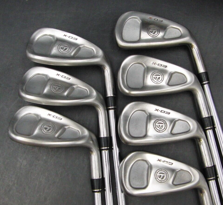 Set of 7 x TaylorMade X-03 Titanium Irons 4-PW Regular Steel Shafts