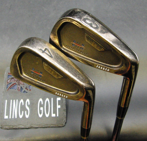 Set of 2 Bridgestone BHM Break The Mode Forged 3 & 4 Irons Stiff Graphite Shafts
