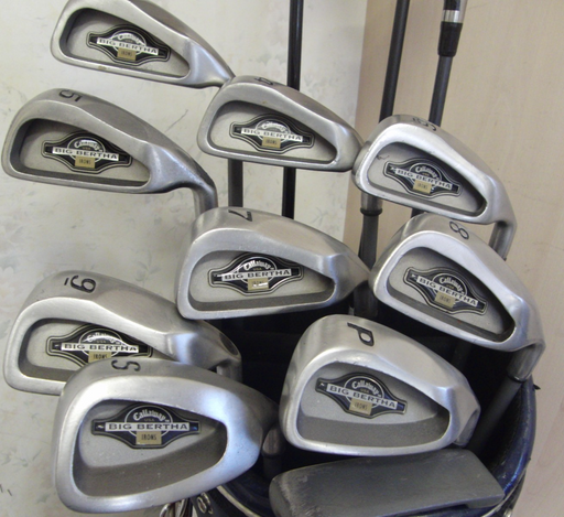 Set of Callaway Big Bertha Irons 3PW/SW+3 Wood+ 5 Hybrid +Golf Planner Putter
