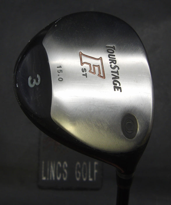 Bridgestone Tour Stage FST 15° 3 Wood Stiff Graphite Shaft Golf Pride Grip